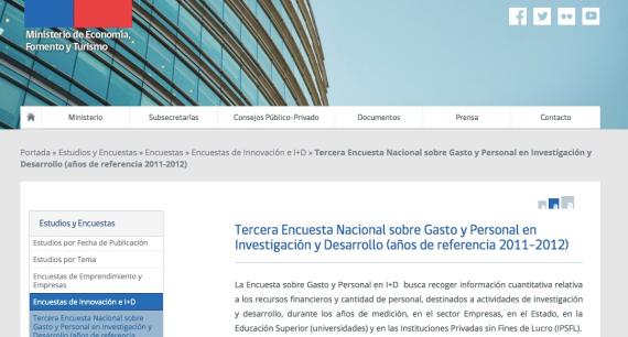 Sitio Web Ministerio de Economía