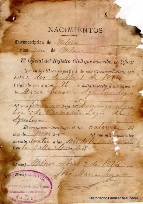 Certificado de Nacimiento Certificado de Nacimiento