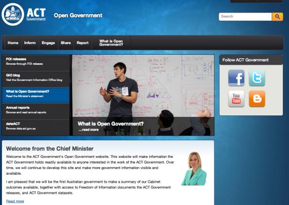 Web Gobierno Abierto Australia