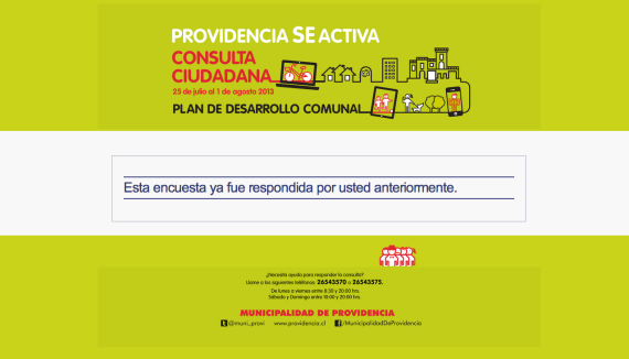 Consulta Ciudadana - Municipalidad de Providencia