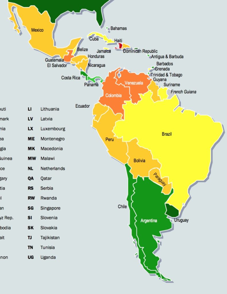 Indice de Fragilidad de los países 2016