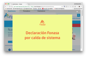 Sitio Web de FONASA (28/02/2018)