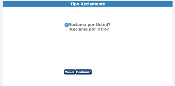 Confirmar si el trámite se hace por un tercero o no