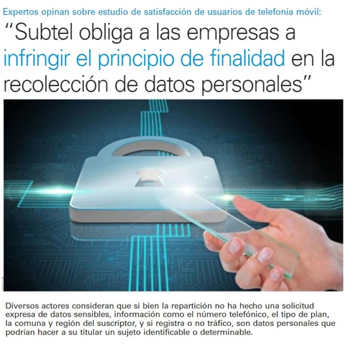 Artículo de El Mercurio sobre la solicitud de datos de Subtel a las empresas de telecomunicaciones.
