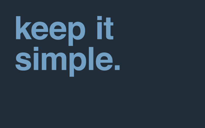 Imagen keep it simple