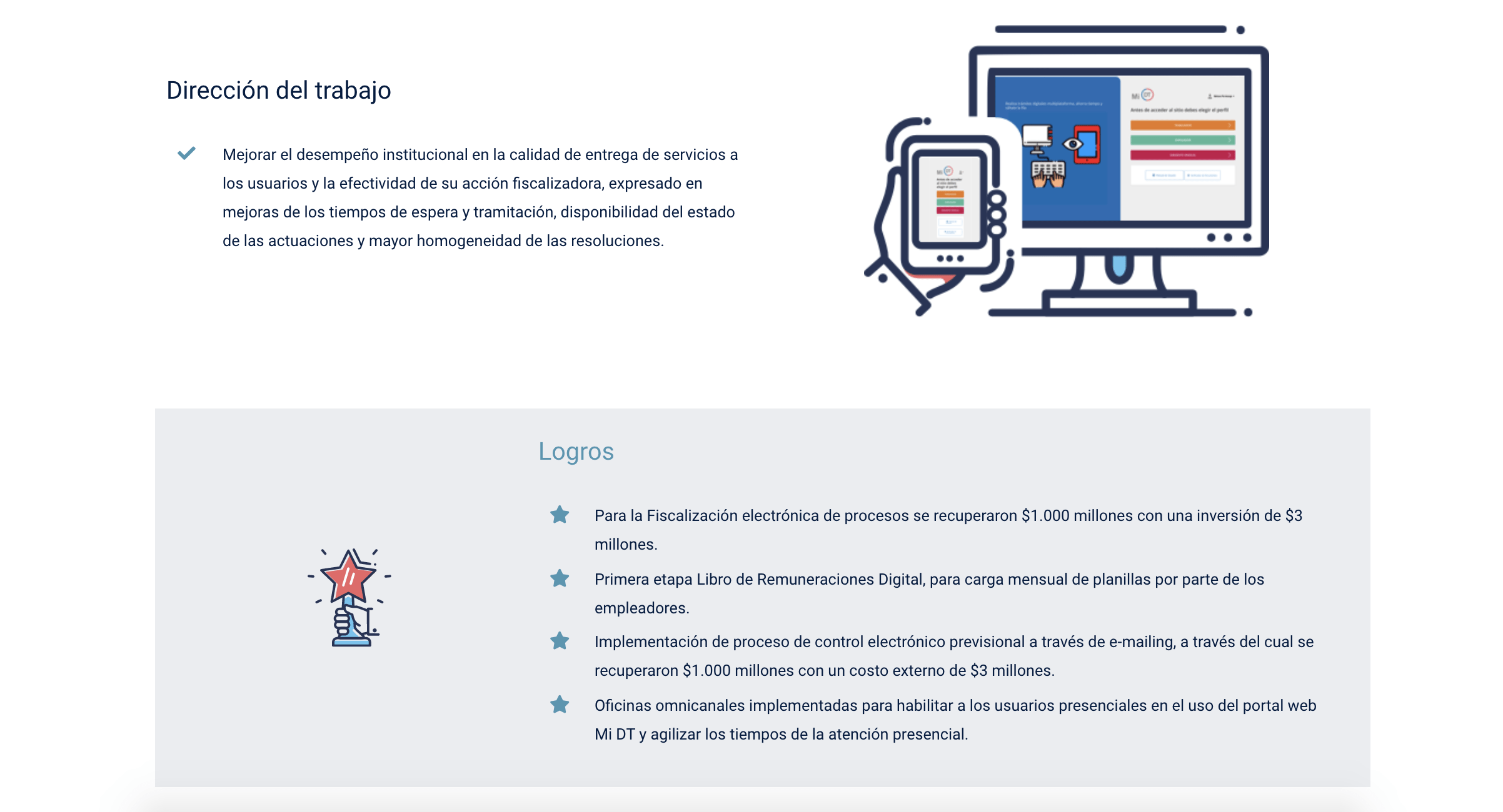 Descripción del proyecto de la Dirección del Trabajo