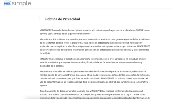 Politicas de Privacidad - Sitio Comisaría Virtual 5-11-2020 a las  14:41