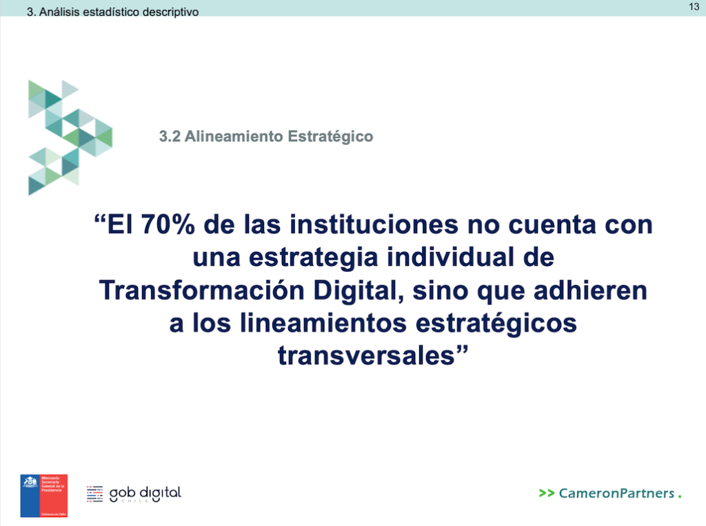 Estudio del la división de gobierno digital sobre el nivel de madurez de los servicios públicos