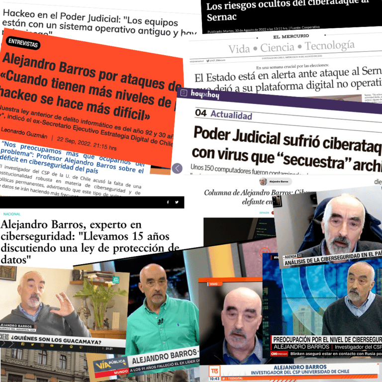 collage de fotos de entrevistas en medios