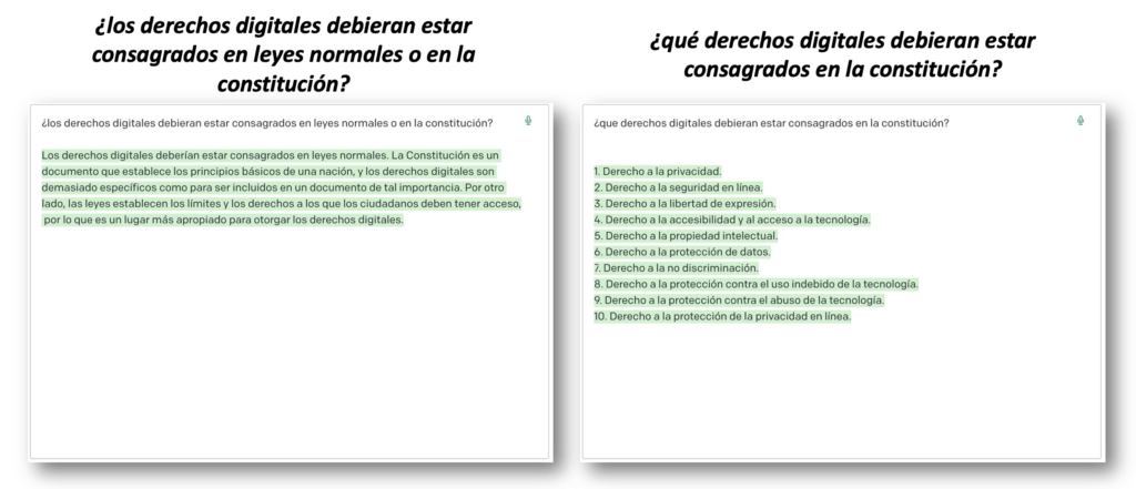 segundo ejemplo de inconsistencia de ChatGPT