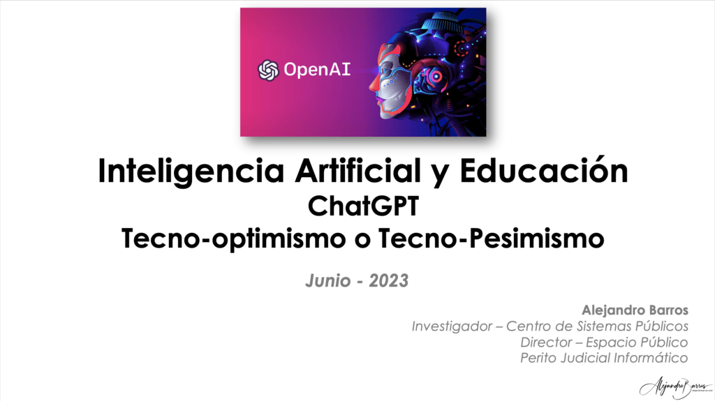 Carátula de la presentación Inteligencias Artificial y Eduación