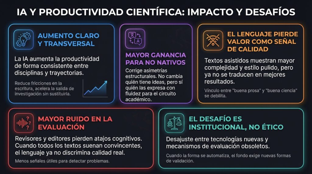 Impacto del uso de la IA Generativa en la producción científica