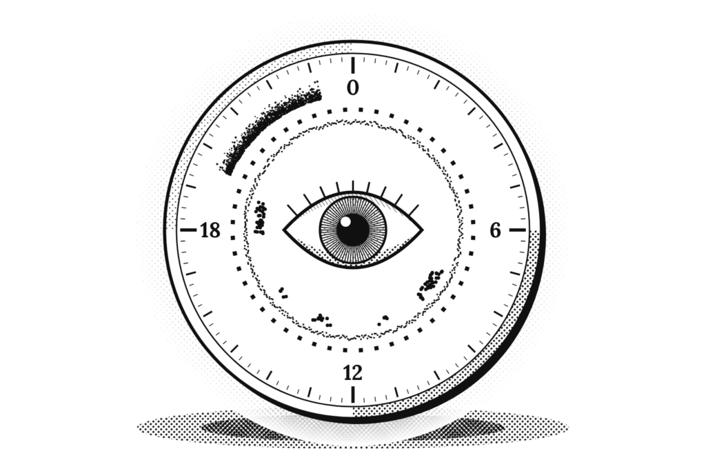 un reloj que muestra como se recoleta información personal durante el día