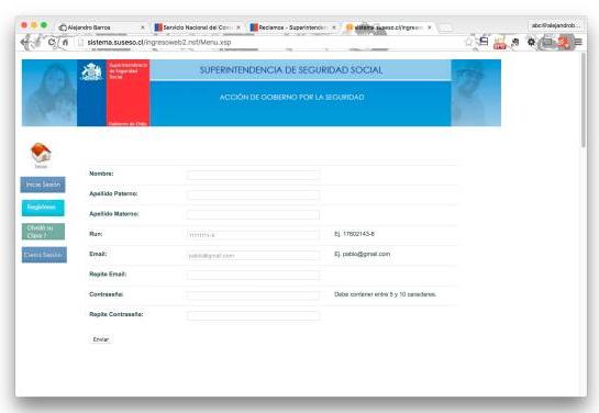 Sistio de reclamo de SUSESO Sistio de reclamo de SUSESO