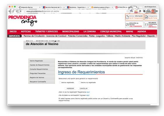 Formulario de Reclamo Municipalidad Providencia Formulario de Reclamo Municipalidad Providencia