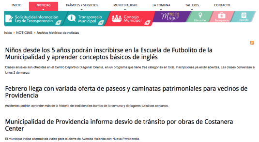 Historico de Noticias Historico de Noticias