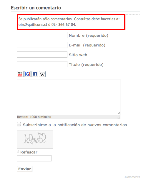 Contacto Municipio de Quilicura Contacto Municipio de Quilicura