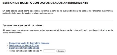 Pantalla Boletas Honorario 1