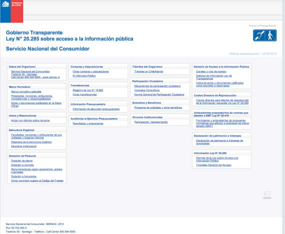 Página de Gobierno Transparente