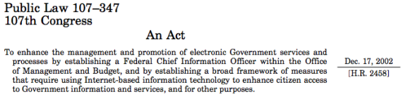eGov Act eGov Act